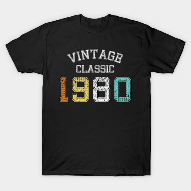 Vintage classic born in 1980 T-Shirt by MinyMerch